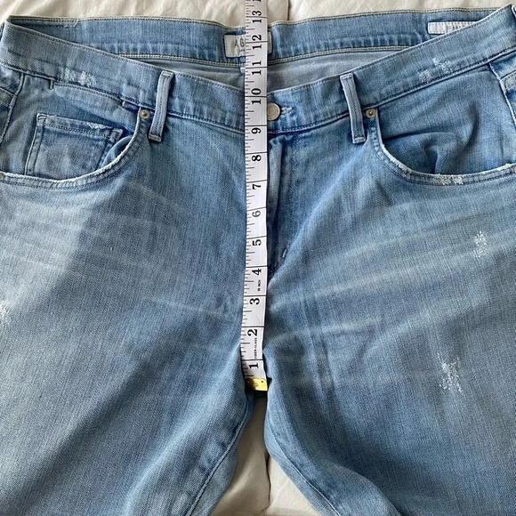 Agolde Isabel Ankle slim boyfriend jeans lightly distressed color dreamer 32 - Picture 4 of 5